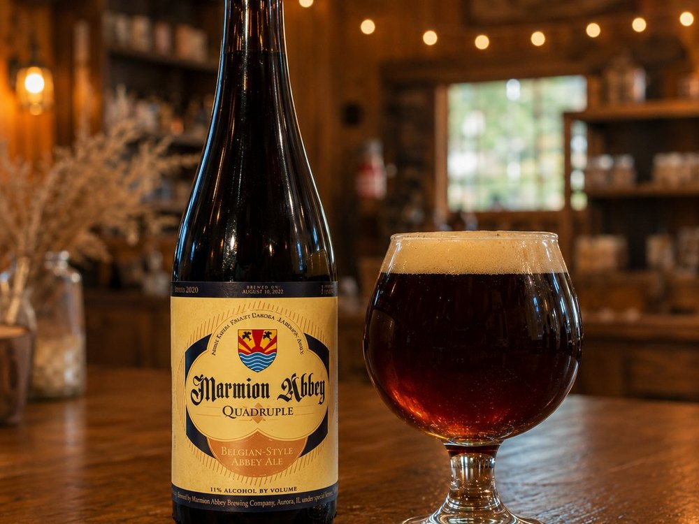 Bottles of Marmion Abbey ale on the Emporium shelves